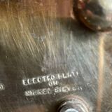 Antique egg set in nickel silver metal