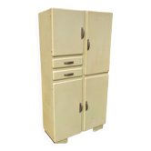 Vintage Mado sideboard with 4 doors and 2 drawers in beige lacquered plywood