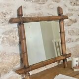 Bamboo style mirror