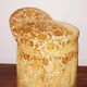 Yellow velvet stool chair, Napoleon III style