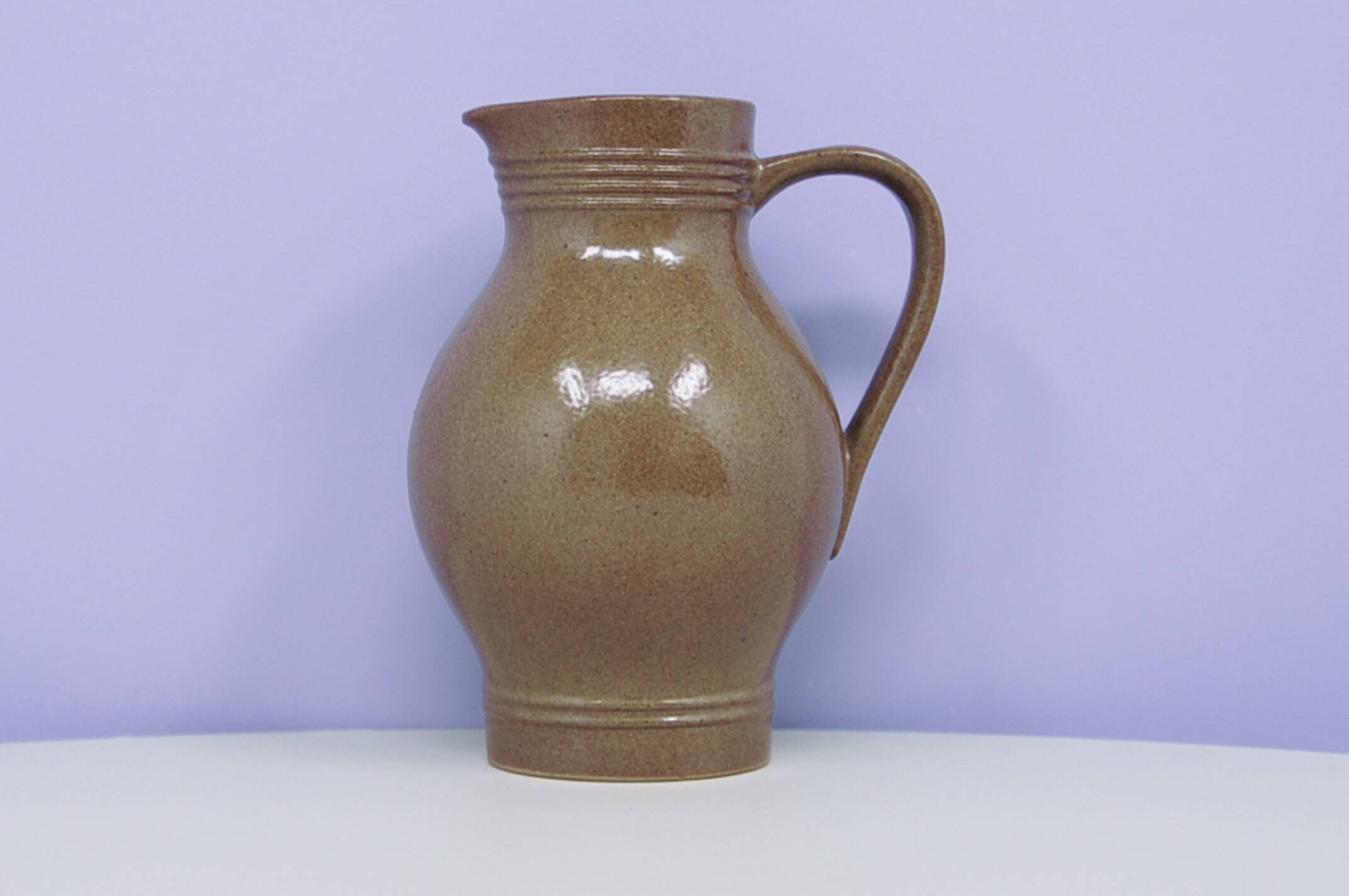 vintage brown ceramic jug