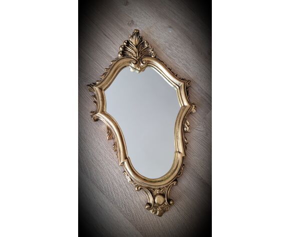 Miroir doré lys 46x27