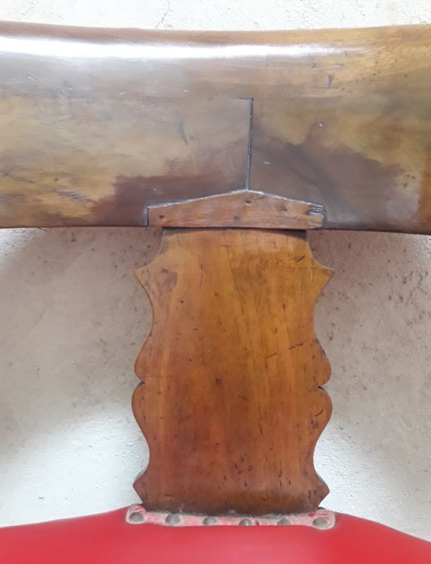 19th century solid walnut office chair