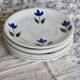 6 antique dessert plates, Françoise model – Sarreguemines Digoin