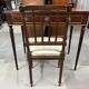 Flat desk and Louis XVI style chair in mahogany veneer (nineteenth century)