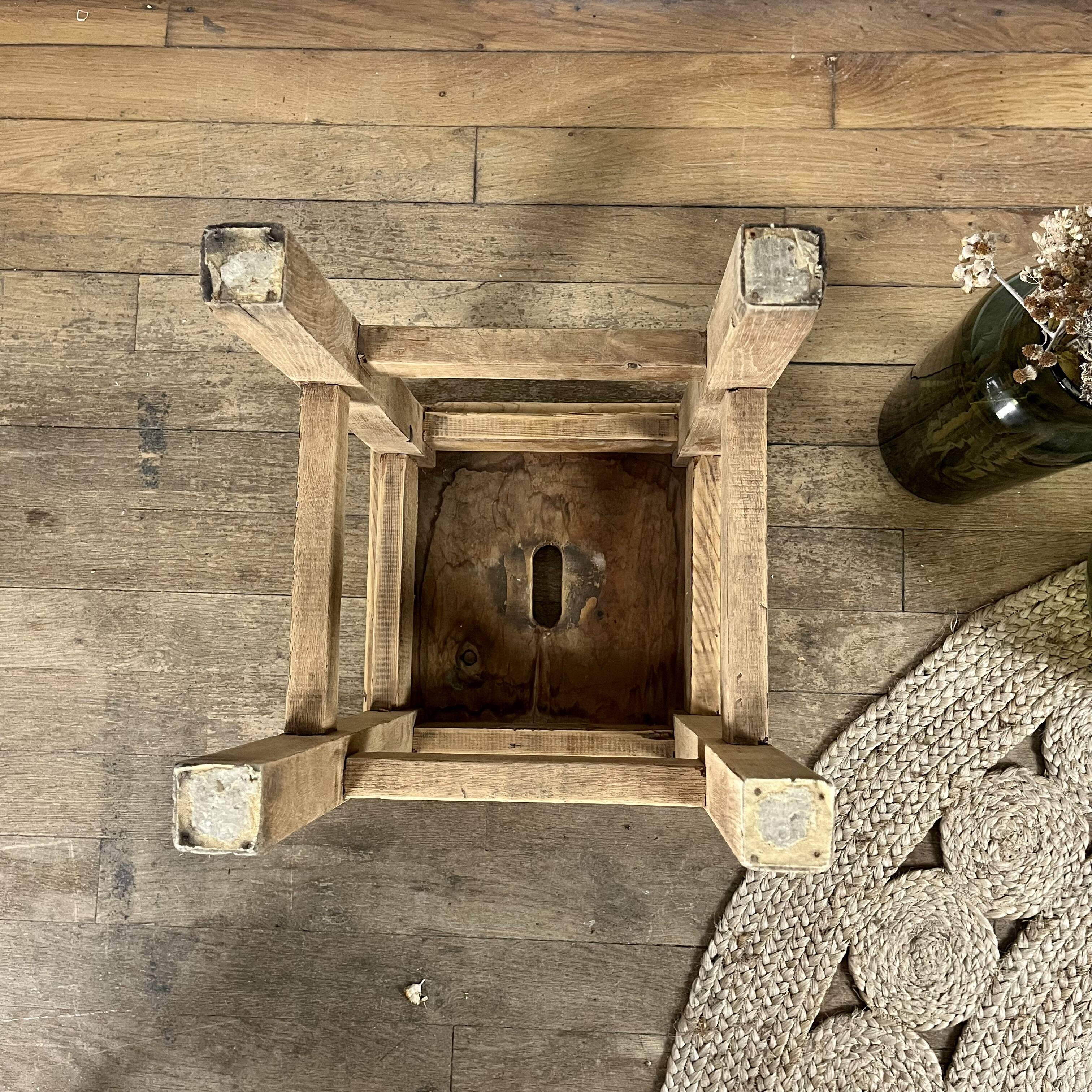 Wooden workshop stools