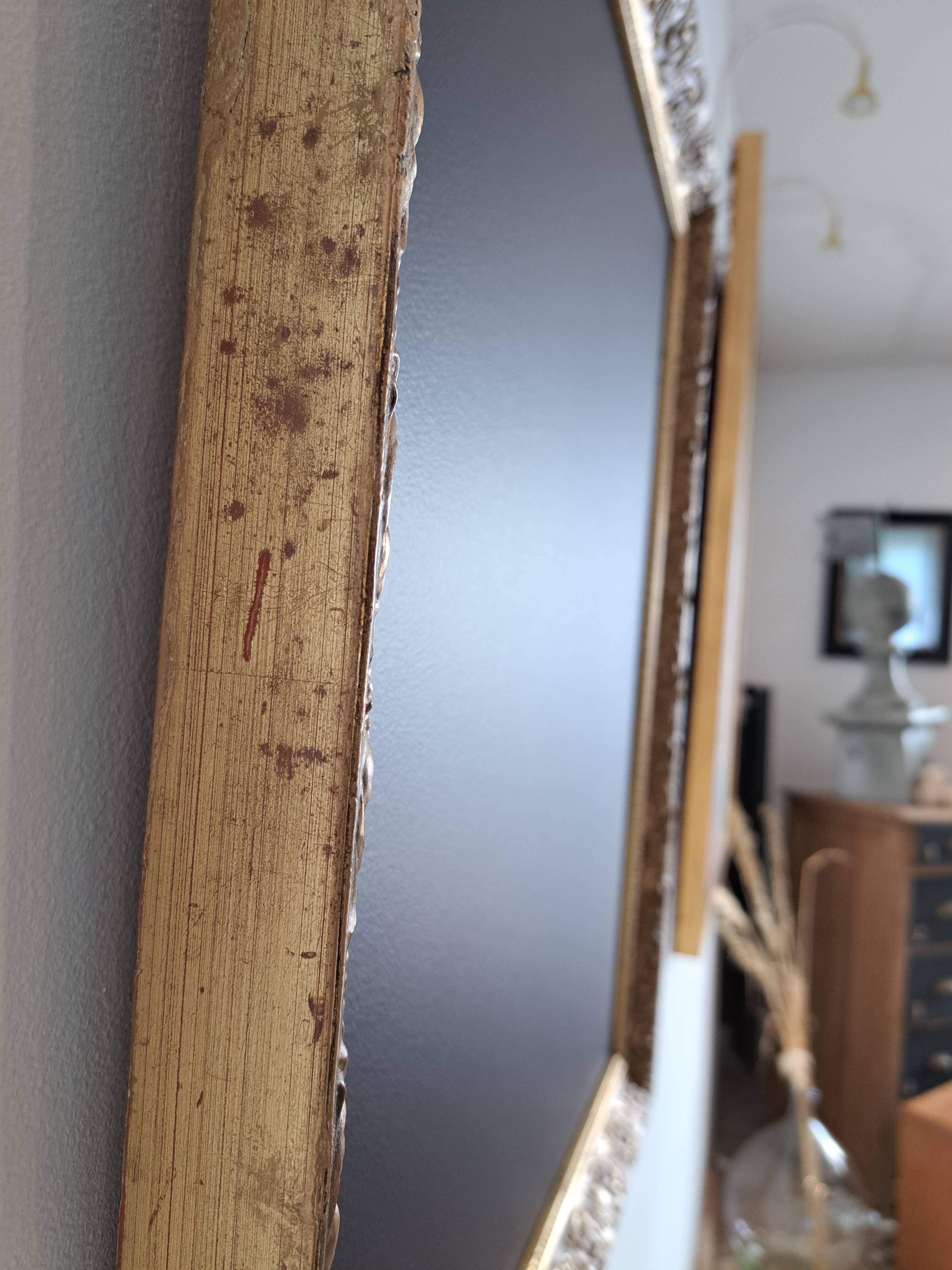 Slate table framed in gold leaf style