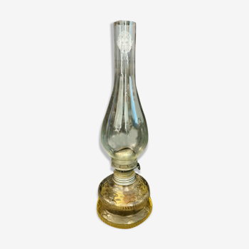 Czechoslovakia crystal glass oil lamp