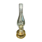Lampe à pétrole verre en cristal Czechoslovakia
