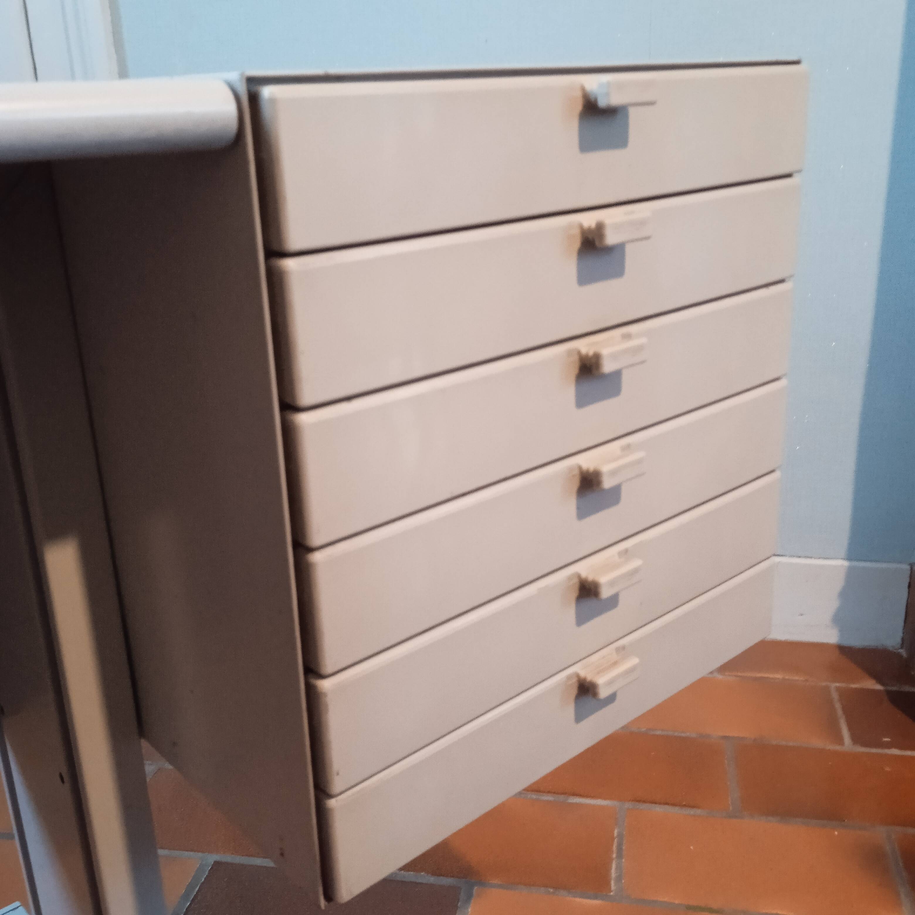 Design by Ettore Sottsass in the 1970s for Olivetti Italy Desk