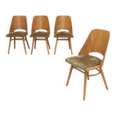 Set of 4 chairs model 514 by Radomir Hofman for Ton 1960