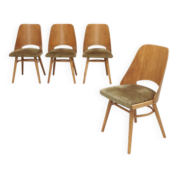 Lot de 4 chaises modèle 514 par Radomir Hofman pour Ton 1960
