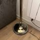 Vintage art deco floor lamp, chrome metal, France 1930