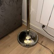Vintage art deco floor lamp, chrome metal, France 1930