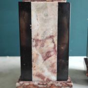 Pair of French vintage marble bookends, art Deco
