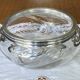 Art Nouveau crystal and silver-plated metal bowl and salad bowl, 1900