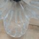 Vintage frosted blown glass pendant light