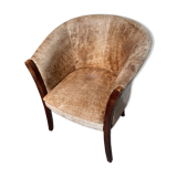 Leather club armchair
