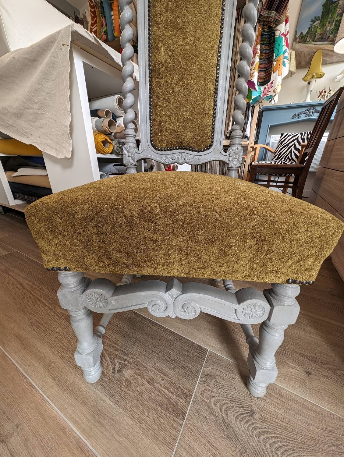 19th century inspired high back chair