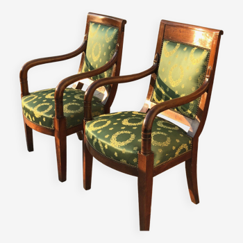 Paire fauteuils époque Restauration Charles X – XIXème siècle