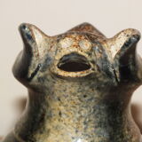Pichet Cochon in glazed stoneware signed Jean