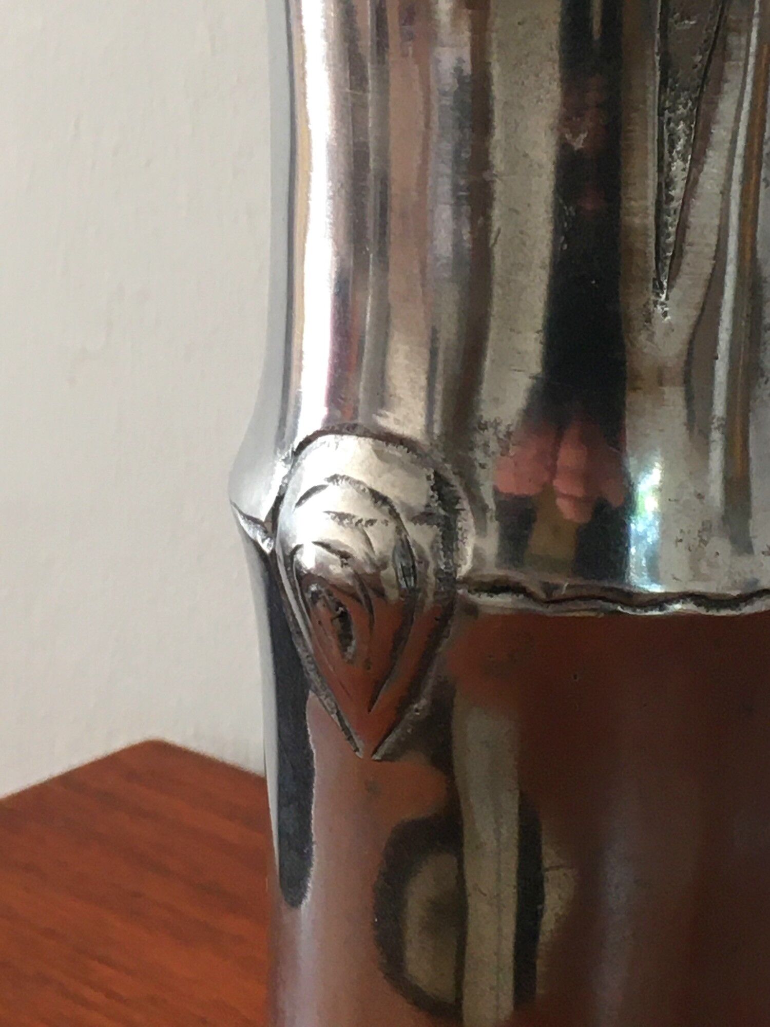 Vintage cast aluminum lamp 70s