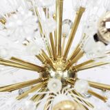 Gigantic brass star-shaped chandelier by Emil Stejnar, Austria, 1960s.