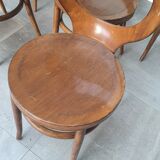 Ensemble table de ferme et 6 chaises Mouettes de Baumann