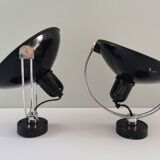 Pair of metal wall lamps 70s