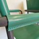 Fauteuils Vintage Mart Stam Style S34 : Cuir Turquoise, Tige Tubulaire Noire