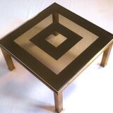 Low table in brass and glass 1970s