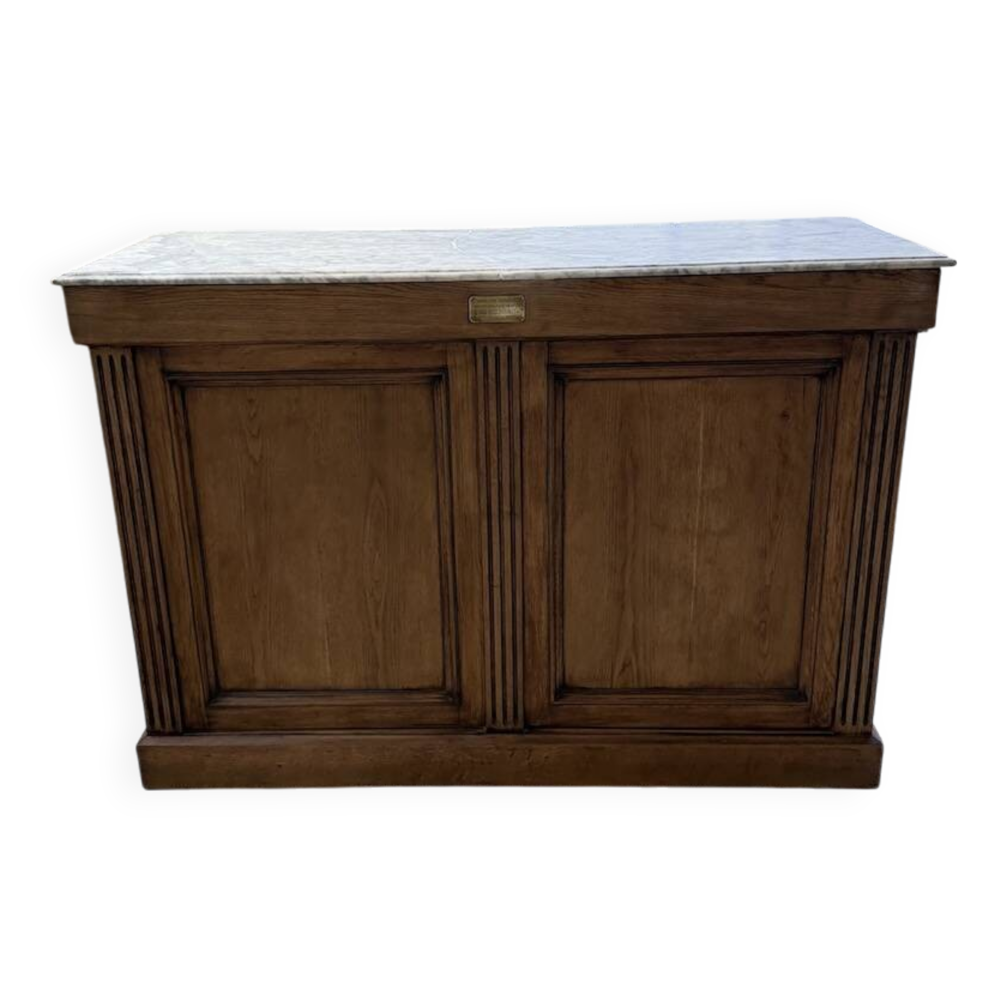 Oak and marble counter 1950