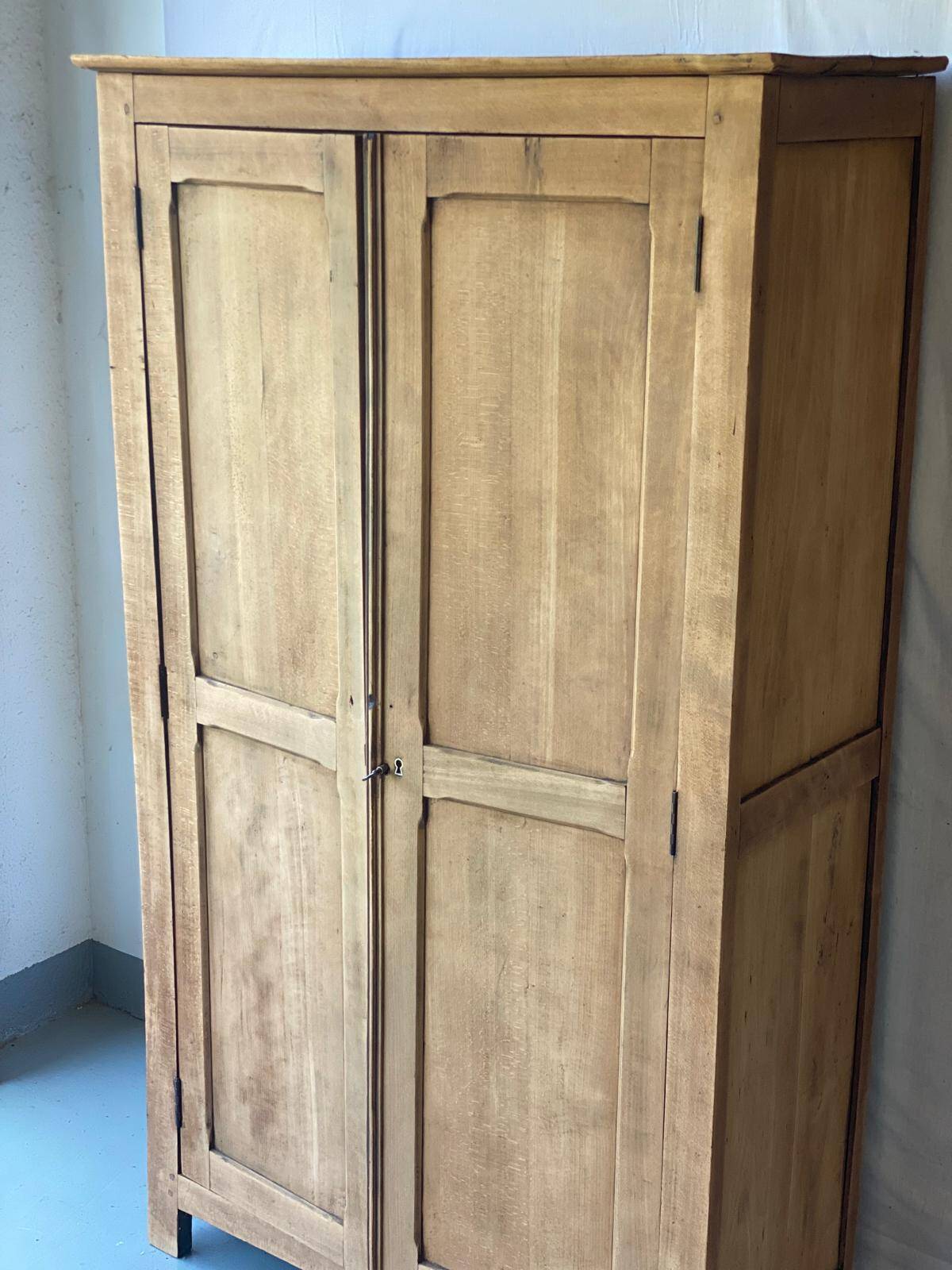 Renovated Parisian wardrobe in raw solid wood