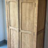 Renovated Parisian wardrobe in raw solid wood