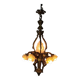 LOUIS XV style chandelier in gilded and patinated bronze with draped women