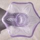 Set of 4 purple moulded glass ice cream bowls.