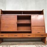 Maurice Pré high sideboard for Lieuvin in teak 1960