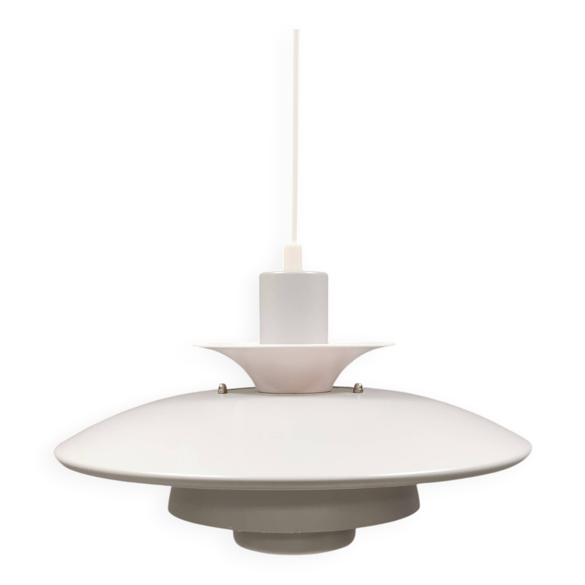 Classic Danish hanging lamp with multiple layers of shades by Lyskaer 1980s