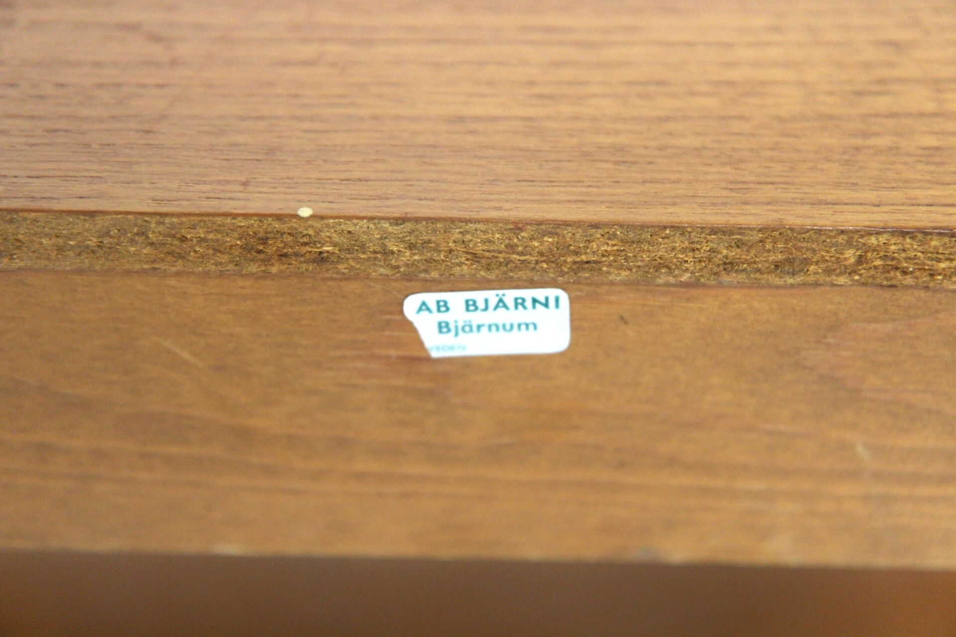 Scandinavian bedside table in mahogany, Sweden, 1950.