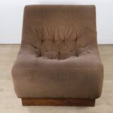 Vintage velvet armchair, 1970