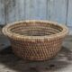 Old wicker basket, straw and bramble, woven basket, countryside.