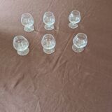 magnifique service de 6 verres à cognac en cristal de Sèvres
