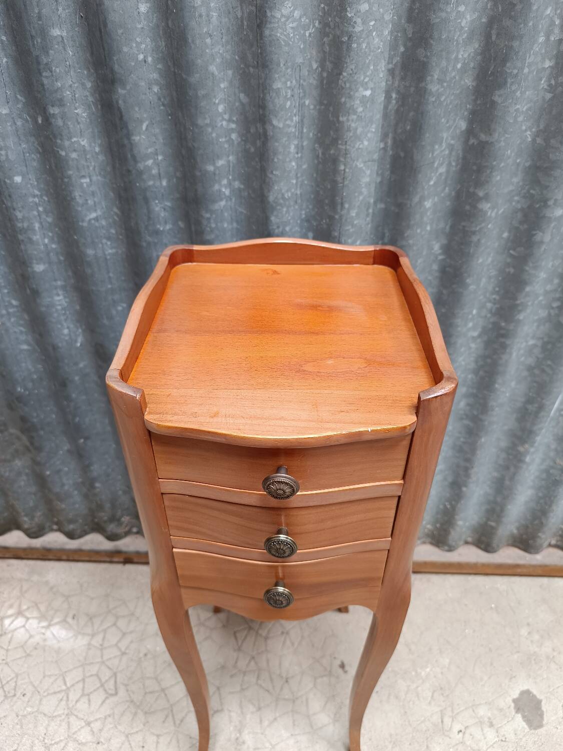 Solid wood bedside table