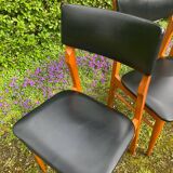 3 Scandinavian teak chairs from the 60s