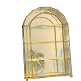 Showcase to be installed in golden brass 1950s