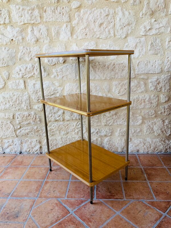 table d’appoint à 3 etageres vintage années 70