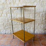 Side table with 3 vintage shelves 70s