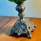 OIL LAMP - HUGO SCHNEIDER - GILT BRONZE LEG – NAPOLEON 3- GREEN GLASS – LATE 19th century – RA PIECE