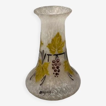 Legras glass paste vase