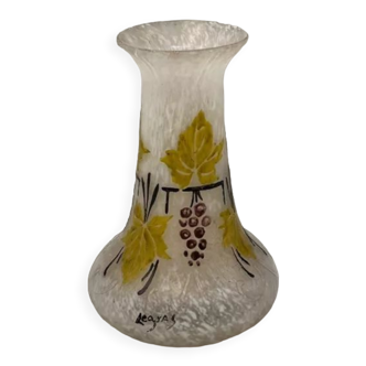 Legras glass paste vase
